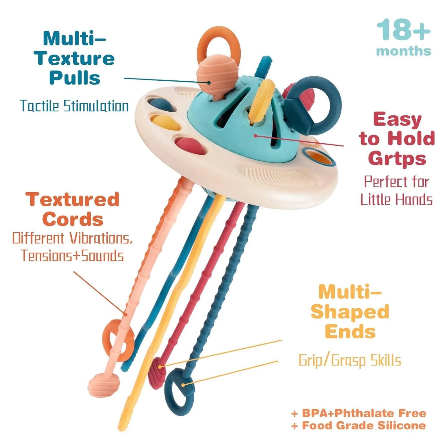 Montessori Pull-String Fidget Sensory Toy
