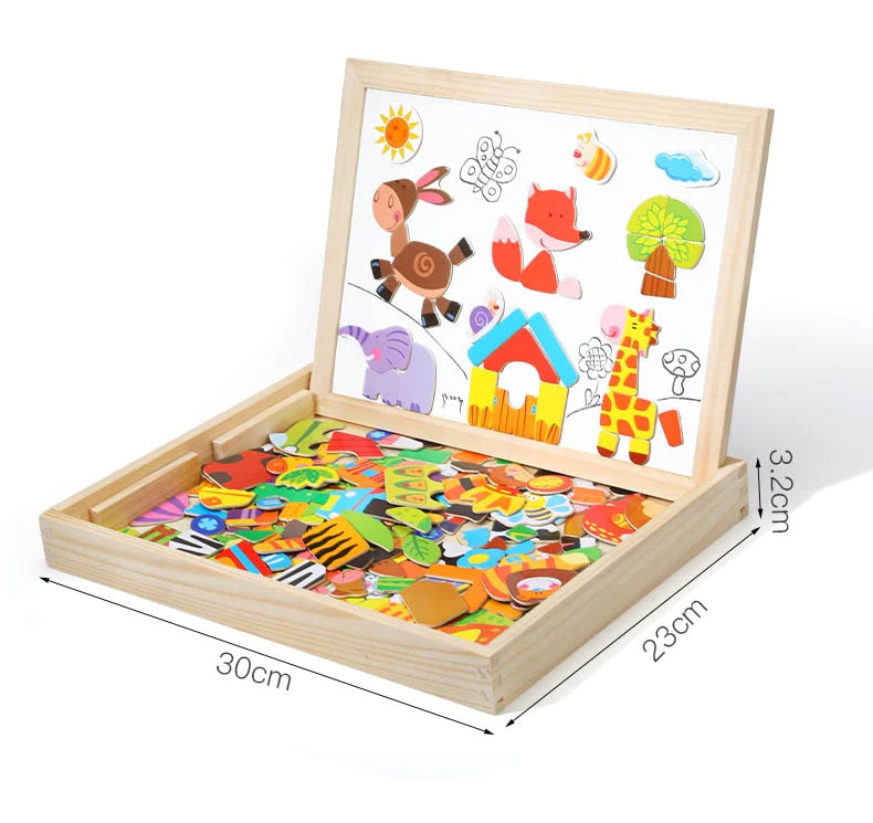 Montessori Wooden Magnetic Chalkboard