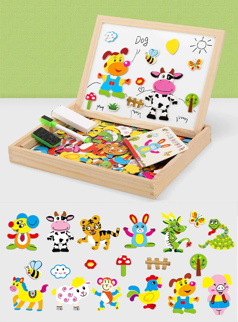 Montessori Wooden Magnetic Chalkboard