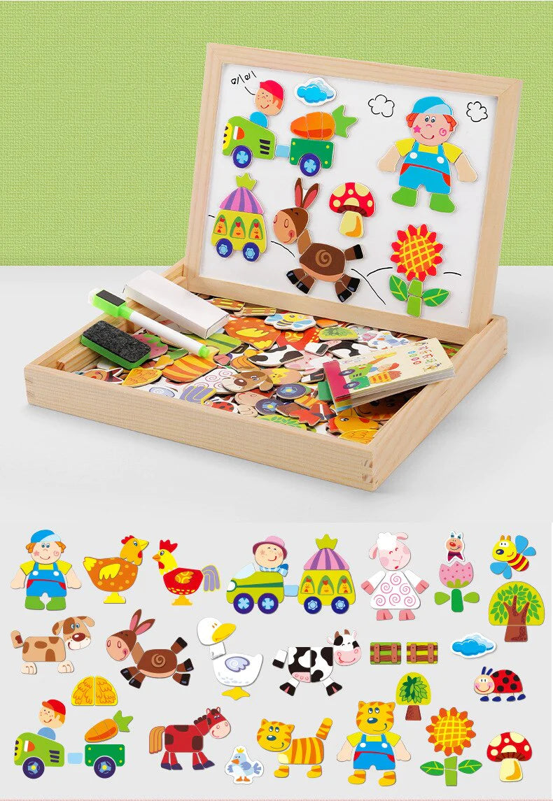 Montessori Wooden Magnetic Chalkboard