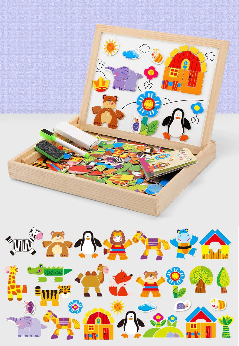 Montessori Wooden Magnetic Chalkboard