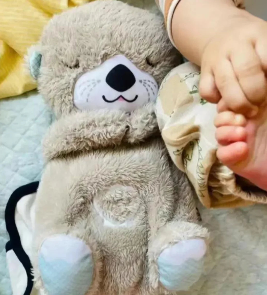 Breathing Teddy Bear Gentle Sound & Light for Babies