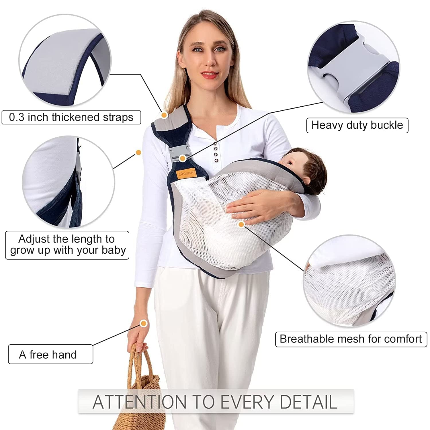 Baby Carrier Sling Wrap ToyUncle