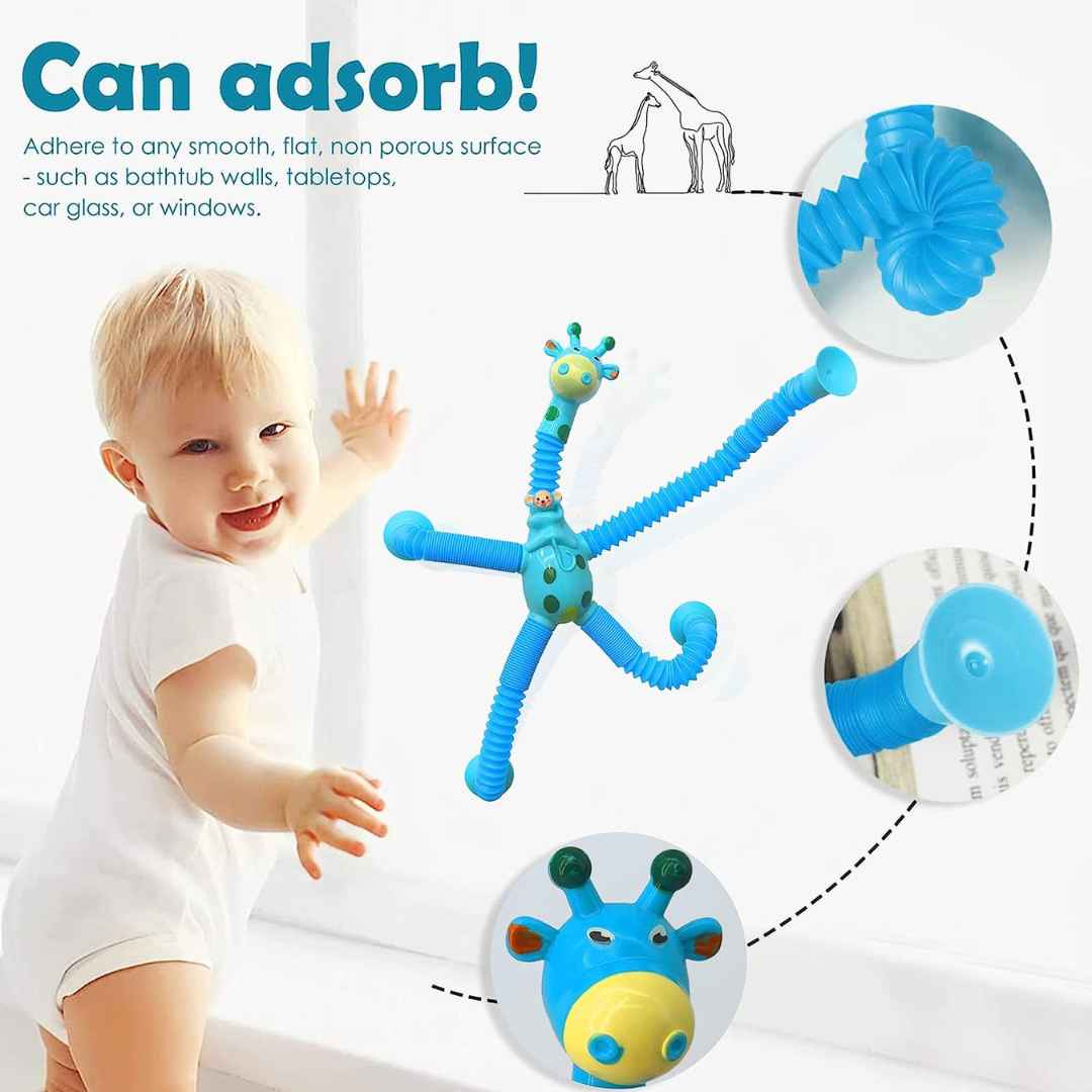 Telescopic Suction Cup Giraffe Toy